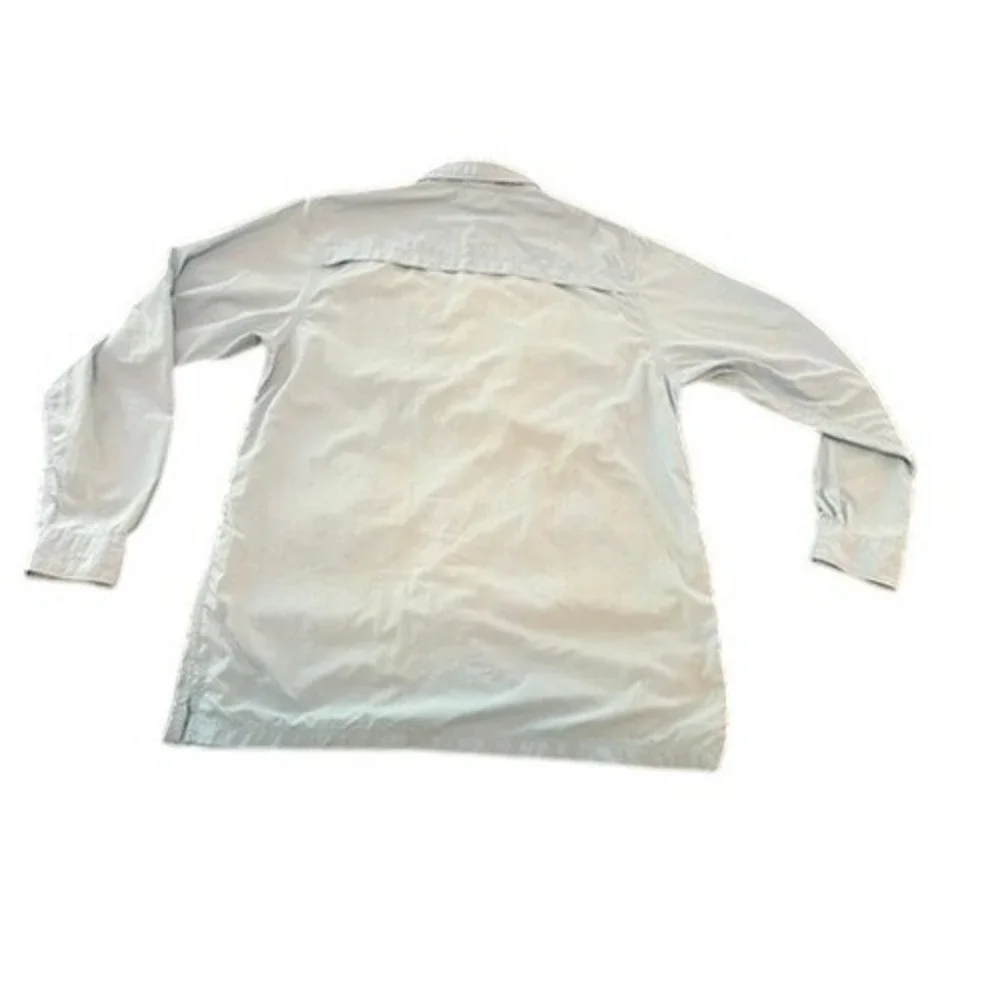 The North Face Mens Light Blue Nylon Hiking Fishing‎ Long Sleeve Shirt Size M